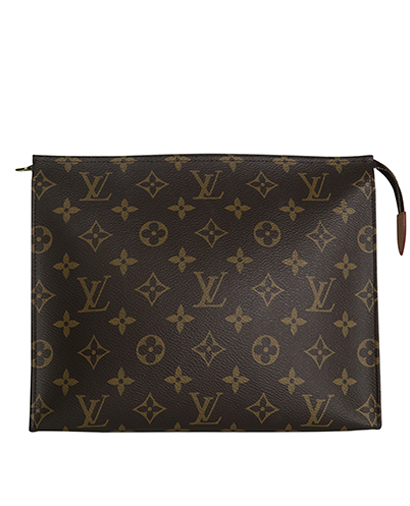 Toiletry Pouch 26, £295, Handbags, Brown, Coated Canvas, Front view